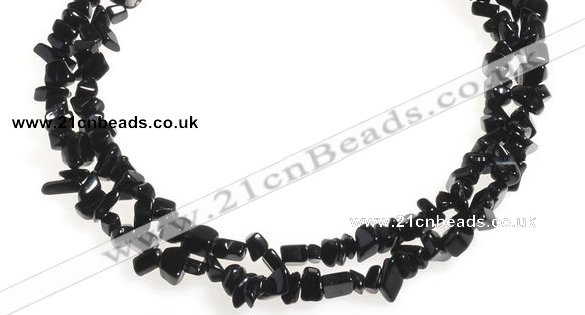 CCH02 35 inches black agate chips gemstone beads wholesale