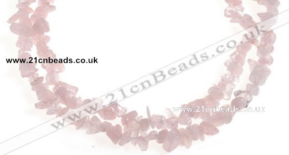 CCH09 32 inches rose quartz chips gemstone beads wholesale