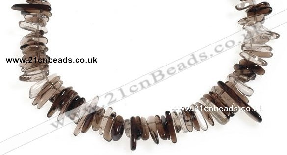 CCH15 16 inches smoky quartz chips gemstone beads wholesale