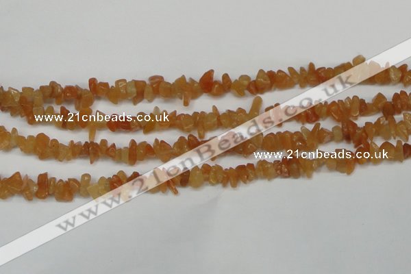 CCH201 34 inches 3*5mm red aventurine chips gemstone beads wholesale