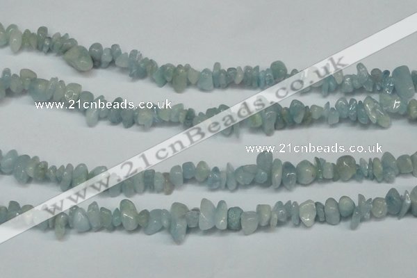 CCH215 34 inches 5*8mm aquamarine chips gemstone beads wholesale