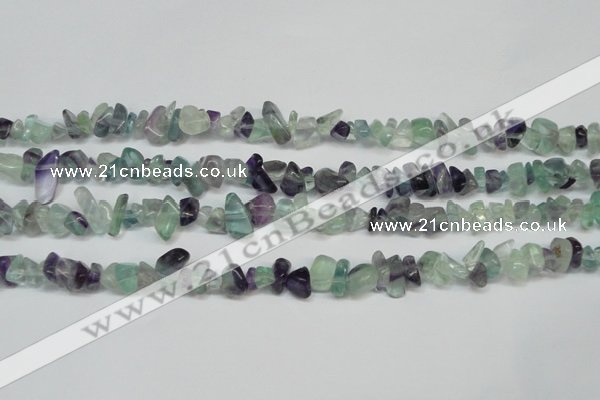 CCH216 34 inches 5*8mm fluorite chips gemstone beads wholesale