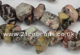 CCH226 34 inches 5*8mm red leopard skin jasper chips beads wholesale