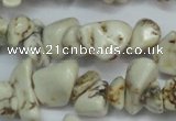 CCH232 34 inches 5*8mm white howlite turquoise chips beads wholesale