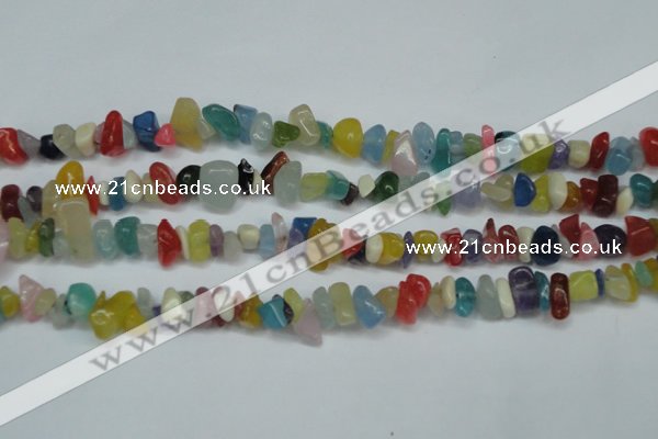 CCH236 34 inches 5*8mm mixed candy jade chips beads wholesale