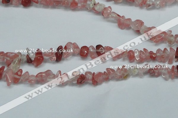 CCH237 34 inches 5*8mm cherry quartz chips beads wholesale