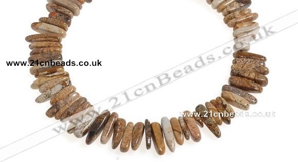 CCH26 16 inches picture jasper chips gemstone beads wholesale