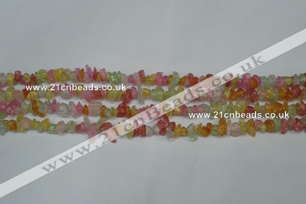 CCH261 34 inches 4*6mm synthetic crack crystal chips beads wholesale