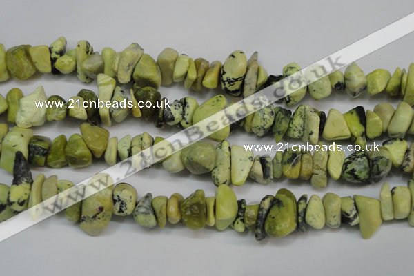 CCH281 34 inches 8*12mm yellow howlite turquoise chips beads wholesale