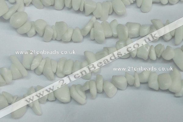 CCH284 34 inches 8*12mm white stone chips beads wholesale