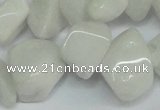 CCH285 34 inches 8*12mm milky jade chips gemstone beads wholesale