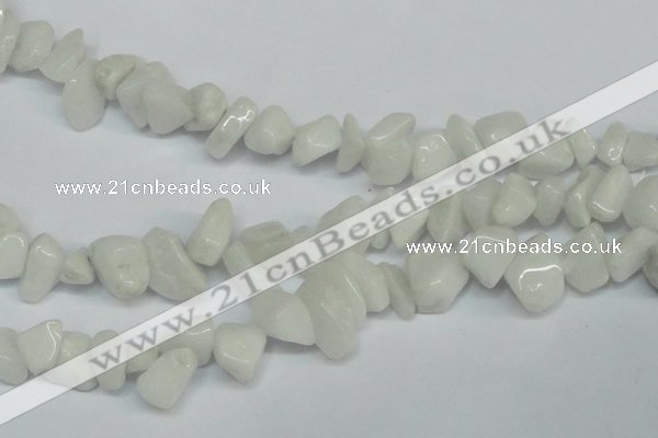 CCH285 34 inches 8*12mm milky jade chips gemstone beads wholesale