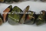 CCH296 34 inches 8*12mm unakite chips gemstone beads wholesale