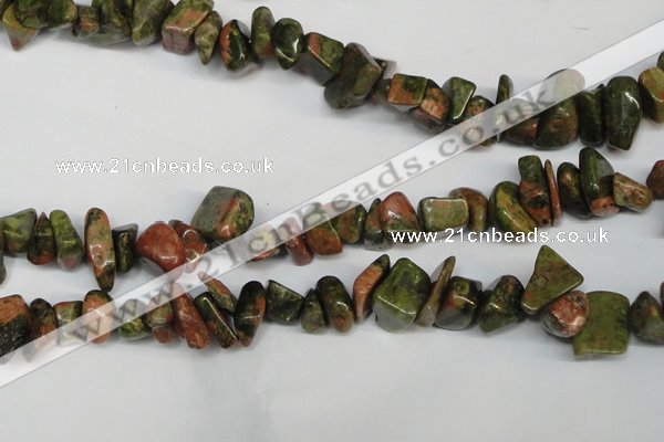 CCH296 34 inches 8*12mm unakite chips gemstone beads wholesale