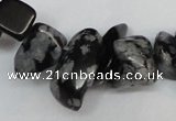 CCH299 34 inches 8*12mm snowflake obsidian chips gemstone beads wholesale