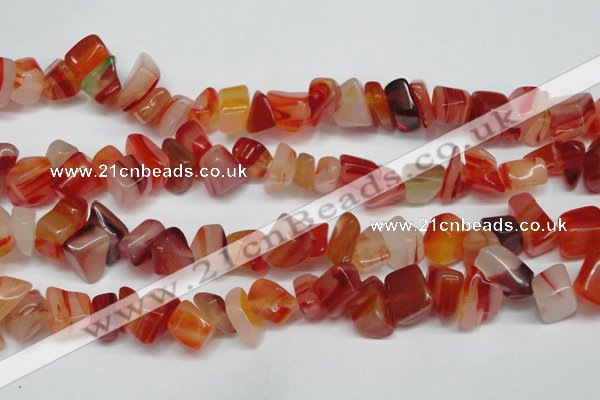 CCH303 34 inches 8*12mm red agate chips gemstone beads wholesale