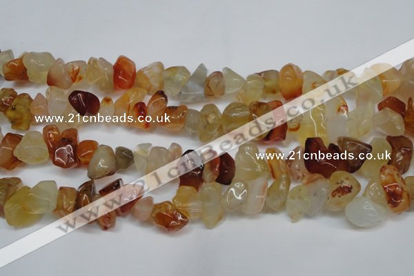 CCH305 34 inches 8*12mm red agate chips gemstone beads wholesale