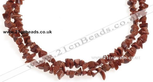 CCH31 34 inches gold sand stone chips gemstone beads wholesale