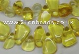 CCH313 15.5 inches 10*15mm synthetic citrine chips beads wholesale