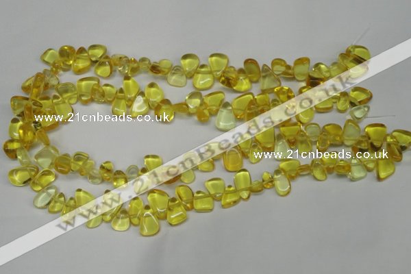 CCH313 15.5 inches 10*15mm synthetic citrine chips beads wholesale