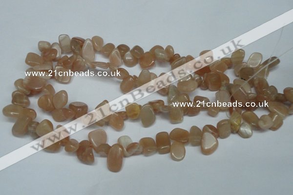 CCH321 15.5 inches 10*15mm moonstone chips gemstone beads wholesale