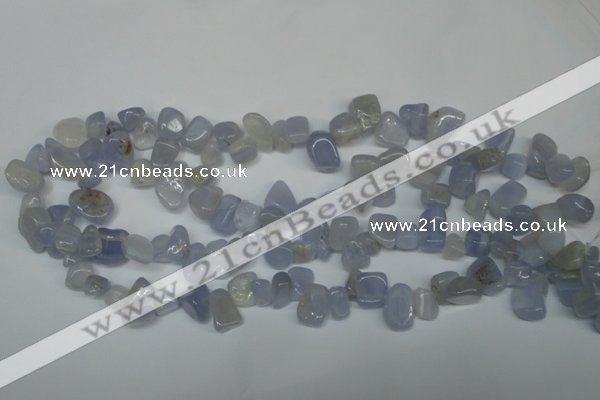 CCH322 15.5 inches 10*15mm blue chalcedony chips beads wholesale