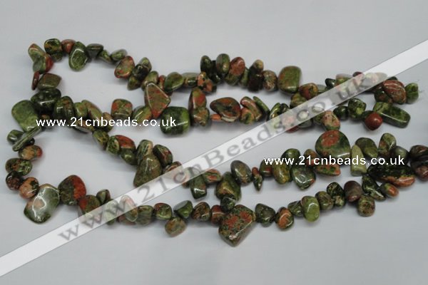 CCH323 15.5 inches 10*15mm unakite chips gemstone beads wholesale