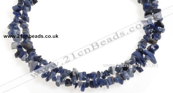 CCH33 35 inches blue sodalite chips gemstone beads wholesale