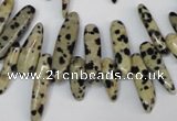 CCH344 15.5 inches 5*20mm dalmatian jasper chips beads wholesale