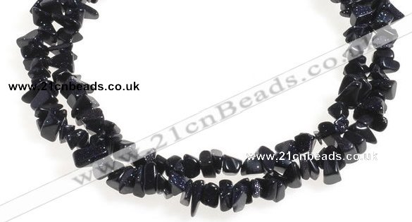 CCH41 35 inches blue sand stone chips gemstone beads wholesale