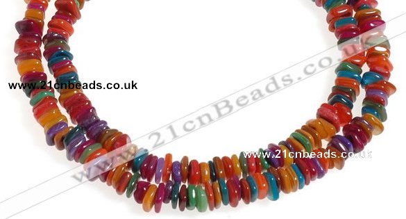 CCH44 32 inches multi color shell chips beads wholesale