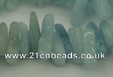 CCH603 15.5 inches 3*12mm - 4*16mm aquamarine chips gemstone beads