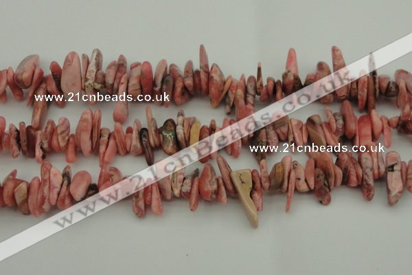 CCH604 15.5 inches 3*12mm - 4*16mm rhodochrosite chips gemstone beads