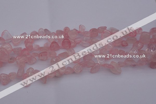 CCH611 15.5 inches 6*8mm - 10*14mm rose quartz chips gemstone beads