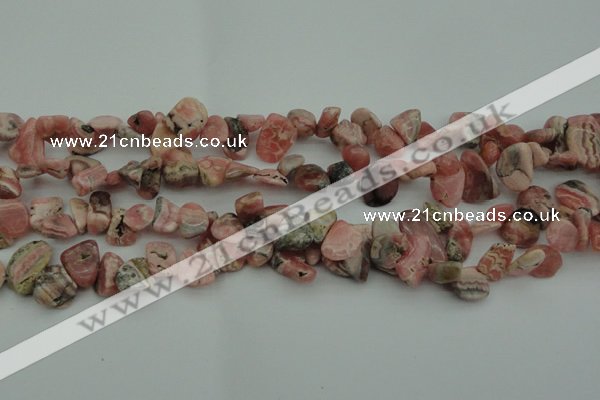 CCH619 15.5 inches 6*8mm - 10*14mm rhodochrosite chips gemstone beads