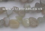 CCH625 15.5 inches 6*8mm - 10*14mm grey moonstone chips beads