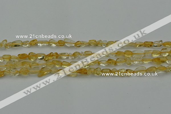 CCH672 15.5 inches 4*6mm - 5*8mm citrine gemstone chips beads