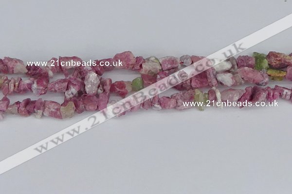 CCH706 15.5 inches 6*8mm - 10*14mm pink tourmaline chips beads