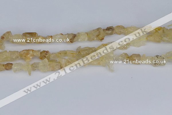 CCH708 15.5 inches 6*8mm - 10*14mm yellow topaz chips beads
