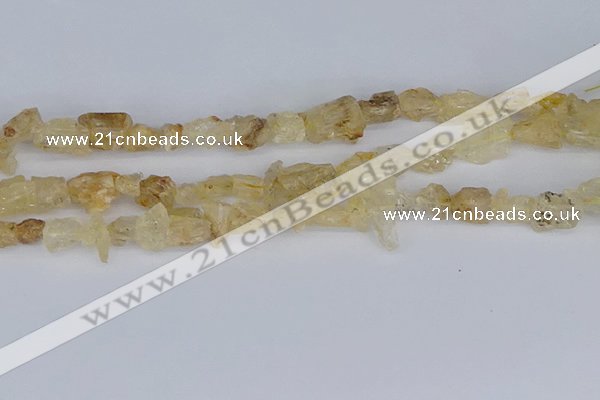 CCH708 15.5 inches 6*8mm - 10*14mm yellow topaz chips beads