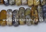 CCH712 15.5 inches 5*10mm - 5*15mm black moss opal chips beads