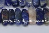 CCH714 15.5 inches 5*10mm - 5*15mm sodalite chips beads