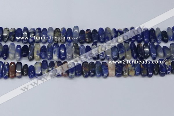 CCH714 15.5 inches 5*10mm - 5*15mm sodalite chips beads