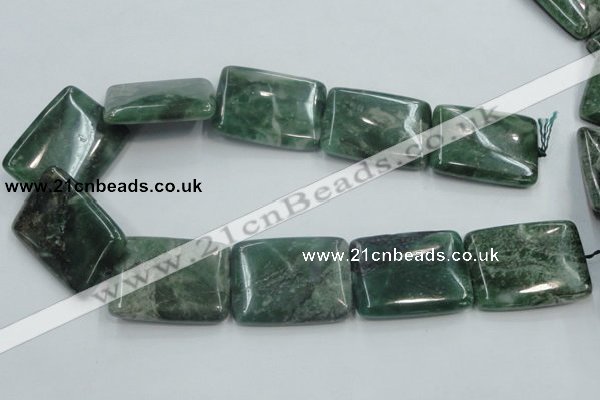 CCJ03 15.5 inches 30*40mm rectangle natural African jade beads wholesale