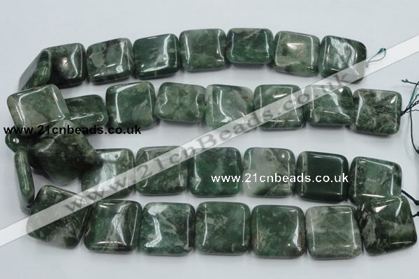 CCJ04 15.5 inches 25*25mm square natural African jade beads wholesale