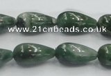 CCJ10 15.5 inches 10*20mm teardrop natural African jade beads wholesale