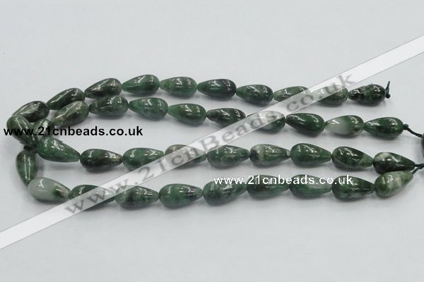 CCJ10 15.5 inches 10*20mm teardrop natural African jade beads wholesale