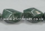 CCJ15 15.5 inches 18*24mm faceted nugget natural African jade beads