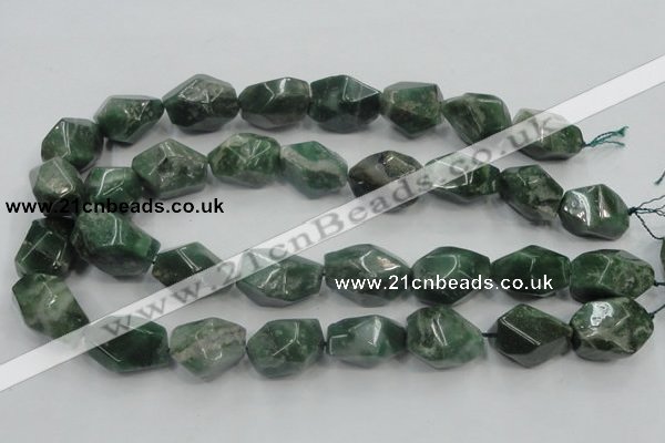 CCJ15 15.5 inches 18*24mm faceted nugget natural African jade beads