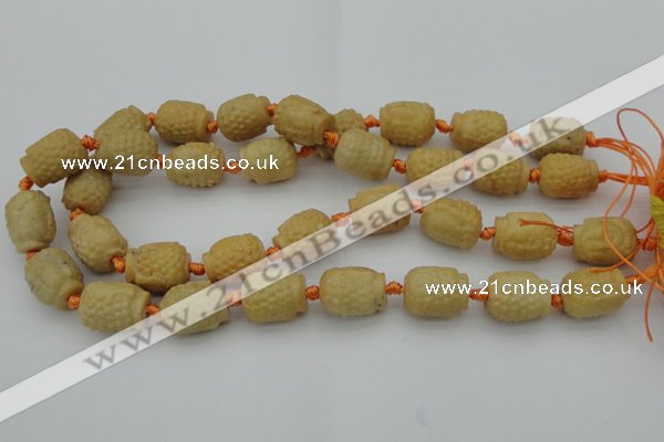 CCJ230 15.5 inches 13*18mm carved buddha China jade beads